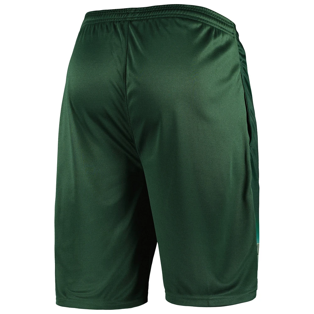 Men's Fanatics Hunter Green Milwaukee Bucks Graphic Shorts