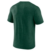 Men's Fanatics Hunter Green Milwaukee Bucks True Classics Power Phase - Tri-Blend T-Shirt