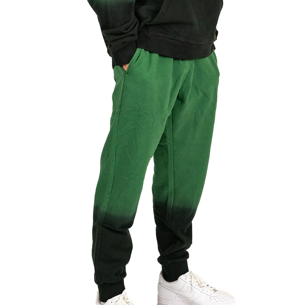 Men's FISLL Hunter Green Milwaukee Bucks Black Dip-Dye - Jogger Pants