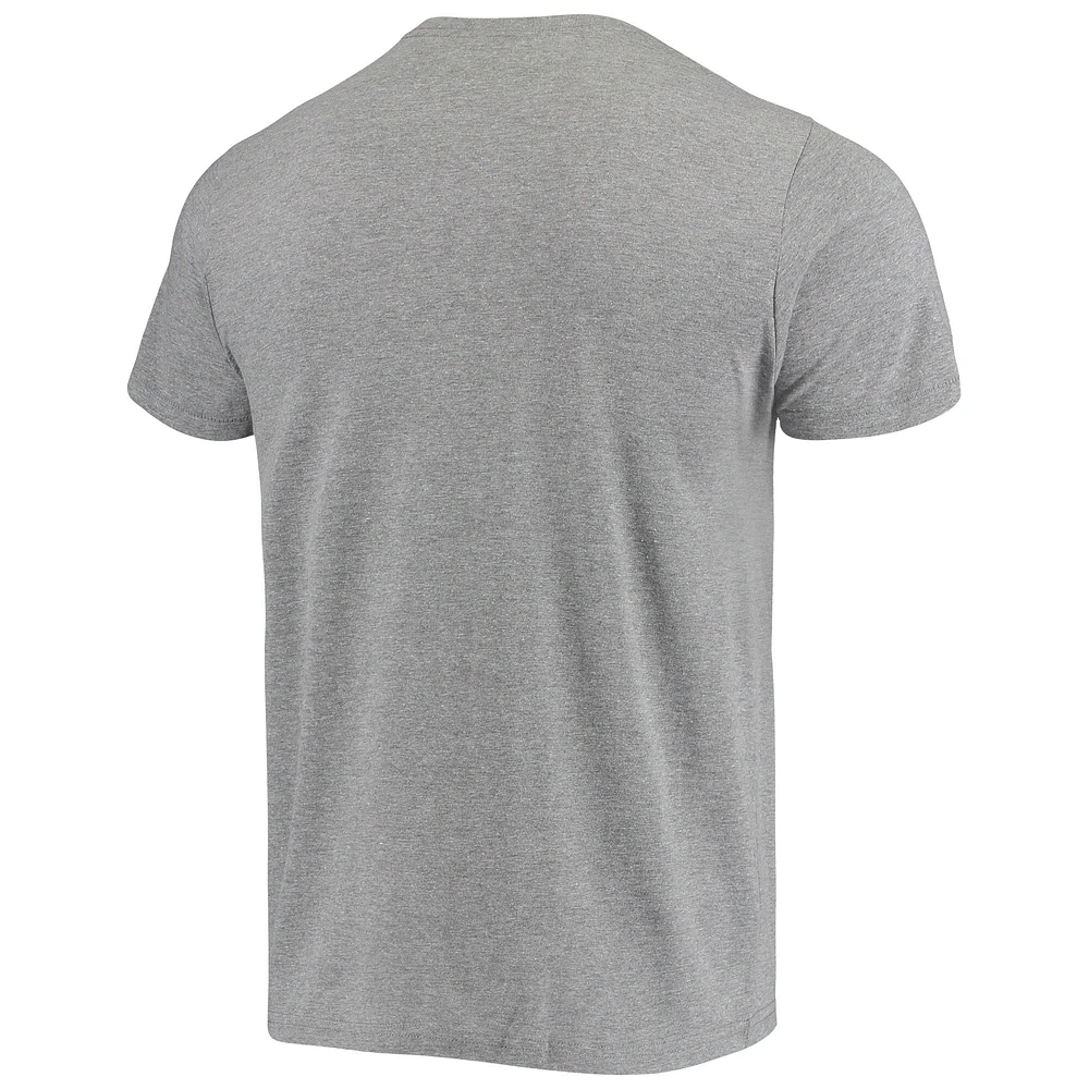 Men's Homage Heathered Gray Milwaukee Bucks NBA x Grateful Dead Tri-Blend T-Shirt