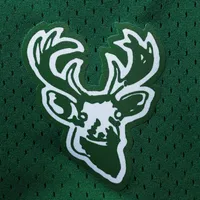 Men's Mitchell & Ness Green Milwaukee Bucks Big Tall Hardwood Classics Team Swingman Shorts