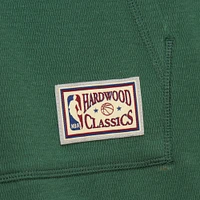 Men's Mitchell & Ness Green Milwaukee Bucks Hardwood Classics Lightweight Thermal Pullover Hoodie