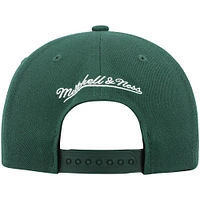 Men's Mitchell & Ness Hunter Green Milwaukee Bucks Ground 2.0 Snapback Hat