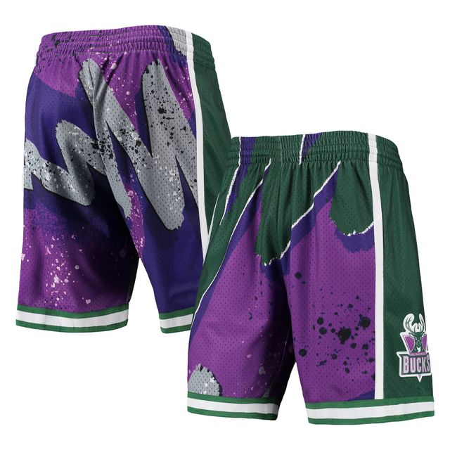 Short Swingman violet Mitchell & Ness Milwaukee Bucks Hardwood Classics 2000 Hyper Hoops pour hommes