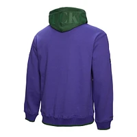 Men's Mitchell & Ness  Purple Milwaukee Bucks Hardwood Classics Team OG 3.0 Pullover Hoodie
