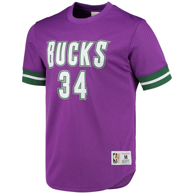 T-shirt violet avec nom et numéro en maille Mitchell & Ness Ray Allen Milwaukee Bucks 2000 pour hommes