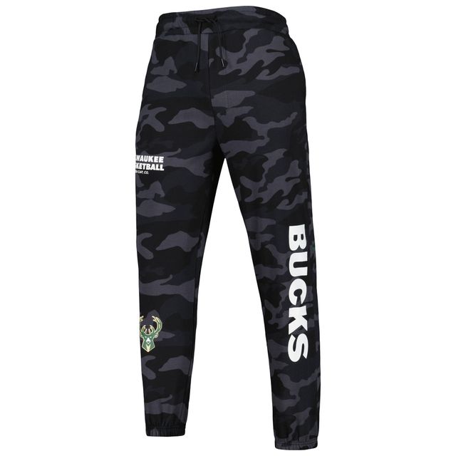 Pantalon de jogging Tonal Milwaukee Bucks New Era pour homme noir/camouflage