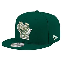 Men's New Era Hunter Green Milwaukee Bucks State Pride 9FIFTY Snapback Hat