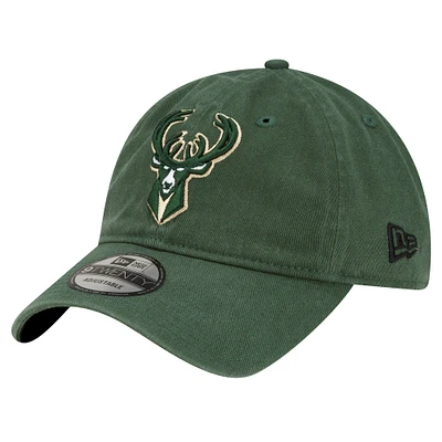 Casquette réglable New Era Hunter Green Milwaukee Bucks Team 2.0 9TWENTY pour hommes
