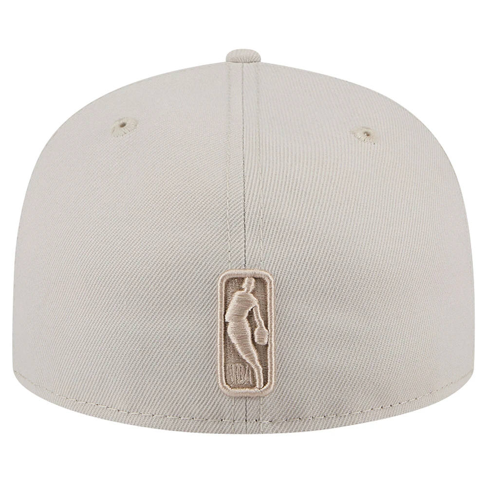 Men's New Era Stone Milwaukee Bucks Color Pack 59FIFTY Fitted Hat