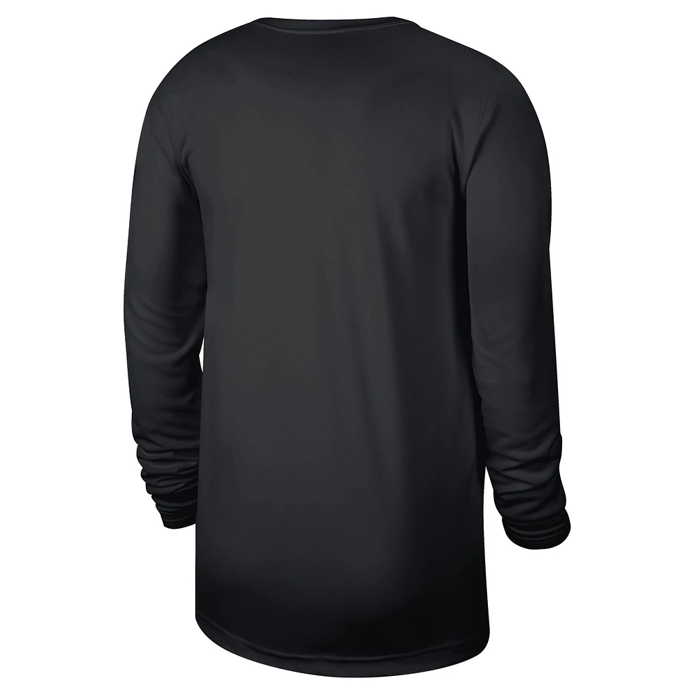 Men's Nike Black Milwaukee Bucks 2024/25 Legend On-Court Practice Long Sleeve T-Shirt