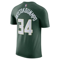 T-shirt homme Nike Giannis Antetokounmpo Hunter Green Milwaukee Bucks Icon 2022/23 avec nom et numéro