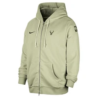 Men's Nike Green Milwaukee Bucks Authentic Standard Issue Full-Zip Hoodie Jacket