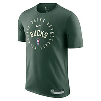 Men's Nike Hunter Green Milwaukee Bucks 2024/25 Legend On-Court Practice Performance T-Shirt