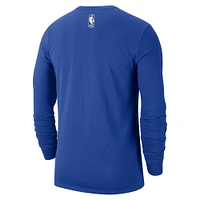 Men's Nike Royal Milwaukee Bucks 2024/25 City Edition Essential Logo Long Sleeve T-Shirt