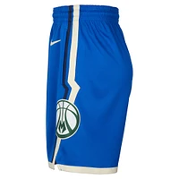 Men's Nike Royal Milwaukee Bucks 2024/25 City Edition Swingman Shorts