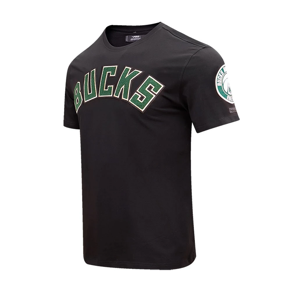 Men's Pro Standard Black Milwaukee Bucks Classic Chenille - T-Shirt