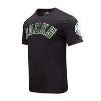 Men's Pro Standard Black Milwaukee Bucks Classic Chenille - T-Shirt