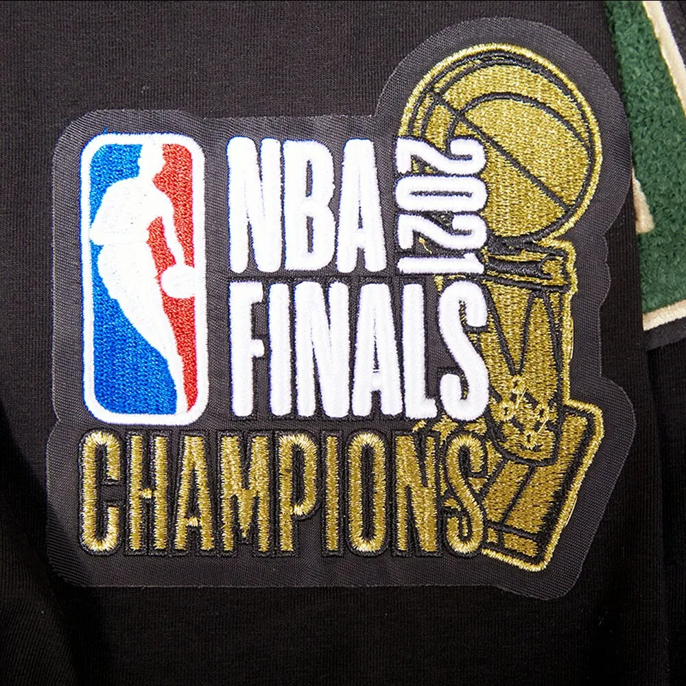 Men's Pro Standard Black Milwaukee Bucks Classic Chenille - T-Shirt