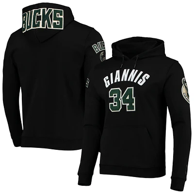 Sweat à capuche Pro Standard Giannis Antetokounmpo pour homme Milwaukee Bucks Player noir