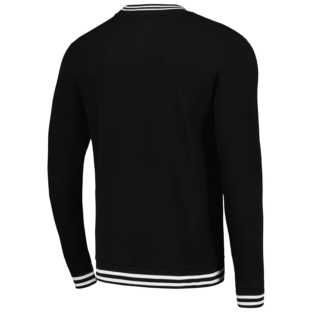 Men's Stadium Essentials Black Milwaukee Bucks Club Level Pullover Sweatshirt