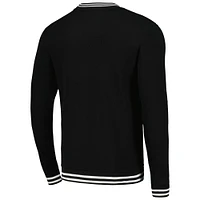 Men's Stadium Essentials Black Milwaukee Bucks Club Level Pullover Sweatshirt