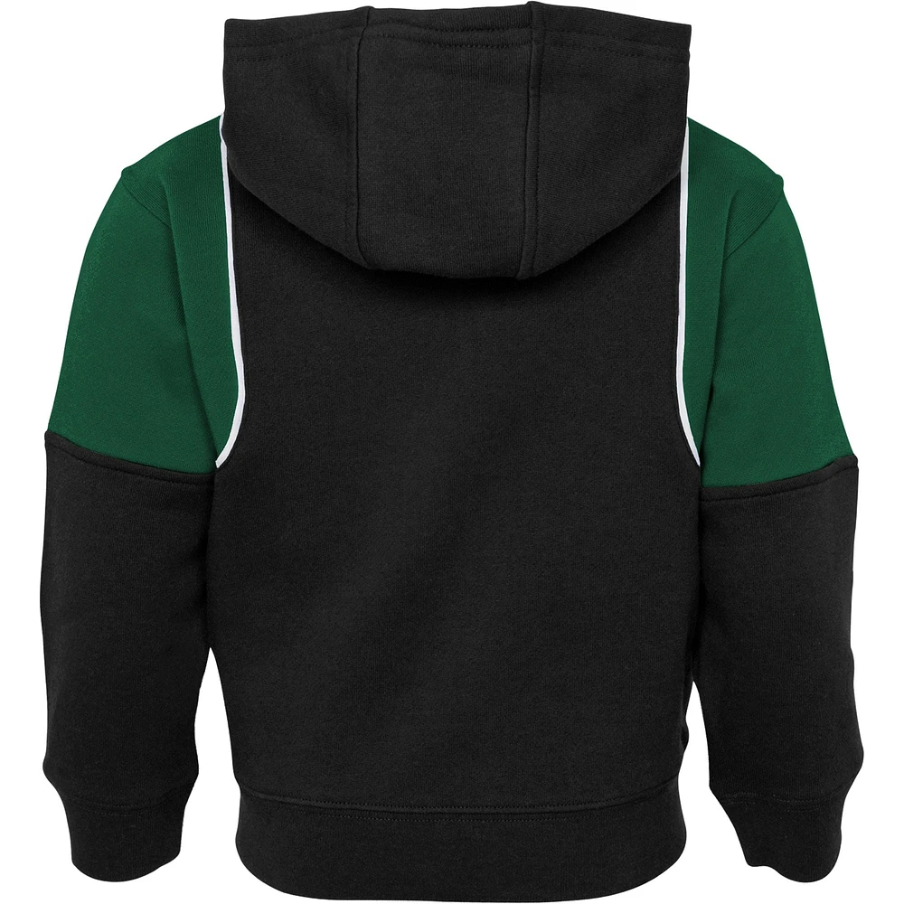 Toddler Black Milwaukee Bucks Shot Caller - Full-Zip Hoodie & Pants Set