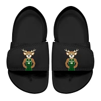 Toddler ISlide Black Milwaukee Bucks Mascot Slide Sandals