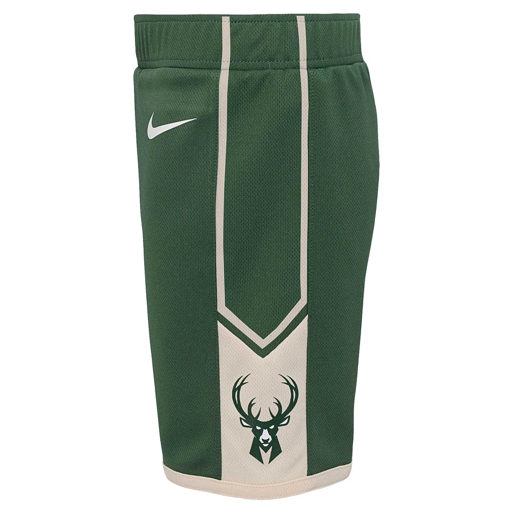 Toddler Nike Hunter Green Milwaukee Bucks Icon Replica Shorts