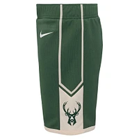Toddler Nike Hunter Green Milwaukee Bucks Icon Replica Shorts