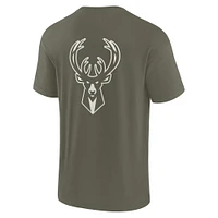 Unisex Fanatics Olive Milwaukee Bucks Elements Super Soft Short Sleeve T-Shirt