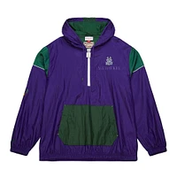 Unisex Mitchell & Ness  Purple Milwaukee Bucks Hardwood Classics Team OG 3.0 Anorak Half-Zip Windbreaker Jacket