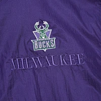Unisex Mitchell & Ness  Purple Milwaukee Bucks Hardwood Classics Team OG 3.0 Anorak Half-Zip Windbreaker Jacket