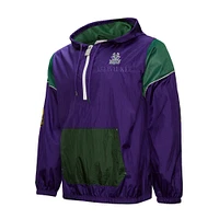 Unisex Mitchell & Ness  Purple Milwaukee Bucks Hardwood Classics Team OG 3.0 Anorak Half-Zip Windbreaker Jacket