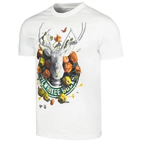 T-shirt unisexe NBA x Kathy Ager Blanc Milwaukee Bucks Identifier Artist Series