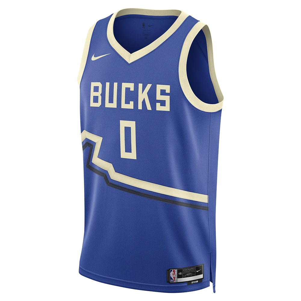 Maillot de joueur Nike unisexe Damian Lillard Royal Milwaukee Bucks 2024/25 Swingman - Édition City