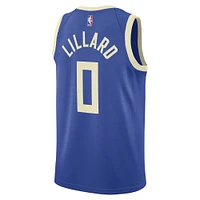 Maillot de joueur Nike unisexe Damian Lillard Royal Milwaukee Bucks 2024/25 Swingman - Édition City