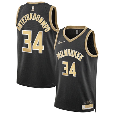 Maillot Nike Giannis Antetokounmpo Milwaukee Bucks Select Series Swingman, noir, unisexe