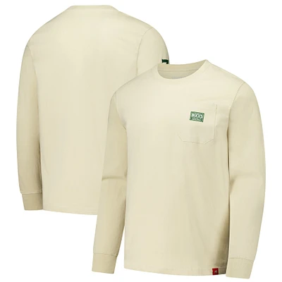T-shirt à manches longues et poche épais unisexe Sportiqe Cream Milwaukee Bucks Wales