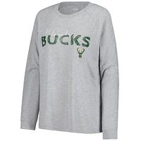 Women's Concepts Sport Milwaukee Bucks Petition Long Sleeve Top and Shorts Set