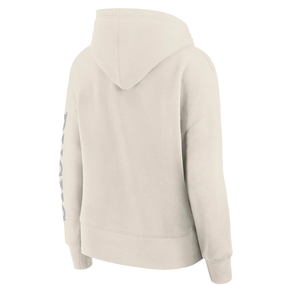 Women's Fanatics Cream Milwaukee Bucks Elements Next Pullover Hoodie
