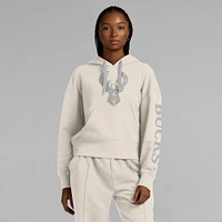 Women's Fanatics Cream Milwaukee Bucks Elements Next Pullover Hoodie