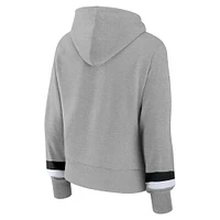 Women's Fanatics Heather Gray Milwaukee Bucks Halftime Pullover Hoodie
