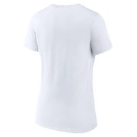 Women's Fanatics White Milwaukee Bucks Bench Warmer V-Neck T-Shirt