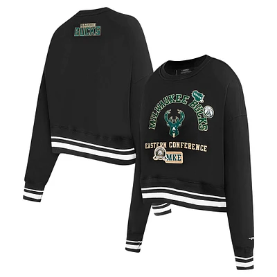 Sweat-shirt court Pro Standard pour femme, noir, Milwaukee Bucks Area Code