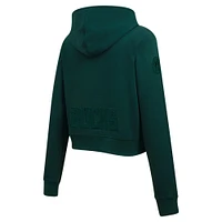 Women's Pro Standard Hunter Green Milwaukee Bucks Triple Tonal Full-Zip Hoodie