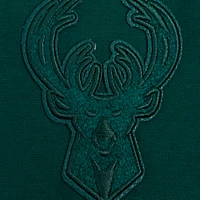Women's Pro Standard Hunter Green Milwaukee Bucks Triple Tonal Full-Zip Hoodie