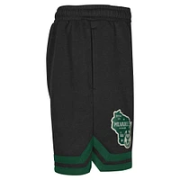 Youth Black Milwaukee Bucks Teardrop Fleece Shorts