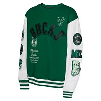 Youth Hunter Green Milwaukee Bucks Star Treatment Pullover Sweatshirt