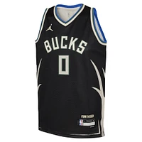 Youth Jordan Brand Damian Lillard Black Milwaukee Bucks Swingman Jersey - Statement Edition